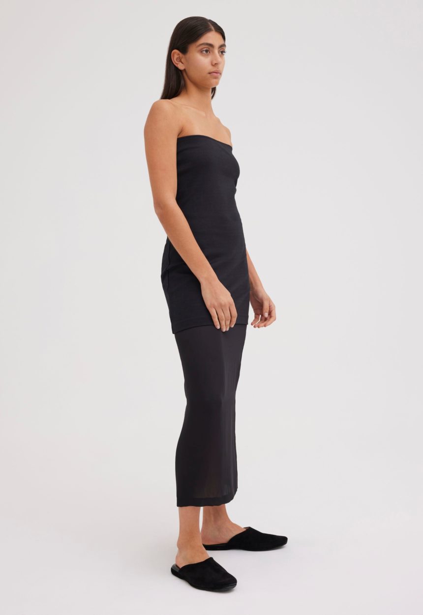 Jac + Jack Donnie Wool Ponte Tube Top - Black